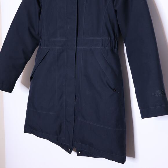 THE NORTH FACE Arctic 2 Down Parka Summit Navy Hooded Zippered Women's M - Picture 10 of 16